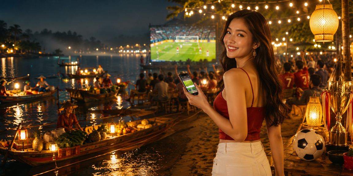 Cảnh đêm phố Đà Lạt với ánh đèn rực rỡ, nền trải nghiệm cá cược trực tuyến